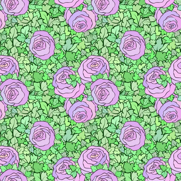 Çiçek dekoratif parlak pembe arka plan ile şirin gül, seamless modeli