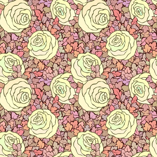 Çiçek dekoratif parlak pembe arka plan ile şirin gül, seamless modeli