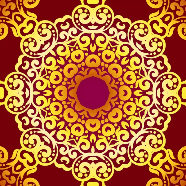 Reiche goldene Einladungskarte im indischen Stil. Bohemian Cards mit Mandalas. königliches rot-goldenes Ornament. einzigartige Vorlage für Design oder Hintergrund — Stockvektor