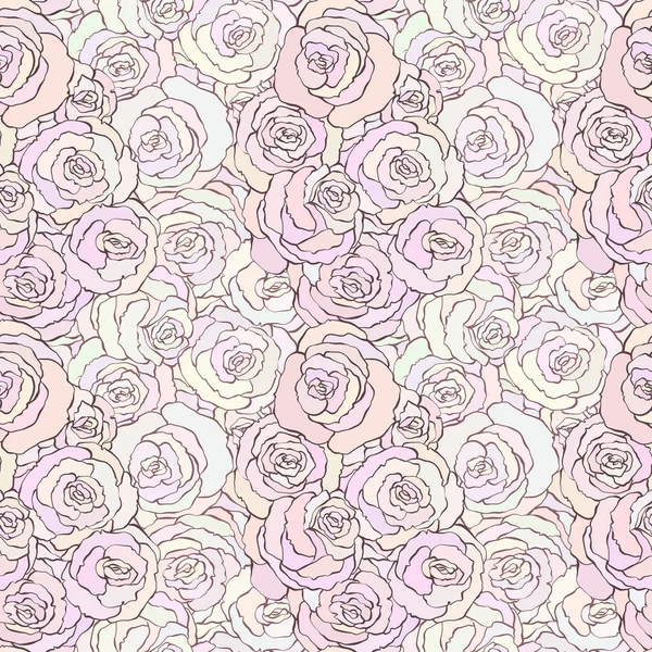 Yumuşak pastel pembe renklerde güzel güller ile Seamless Modeli