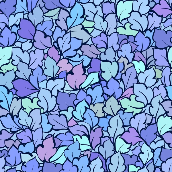 Цветочные декоративные яркий фон с цветочными листьями, бесшовный узор — стоковый вектор