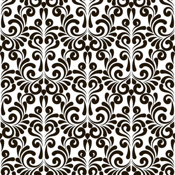 Patrón abstracto sin costuras. Fondo vectorial blanco y negro. Adorno para envolver, papel pintado, azulejos — Vector de stock