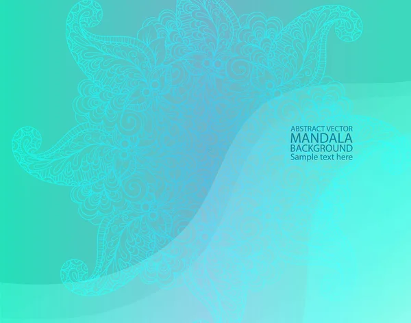 Mandala simple ligne mince fond élégant. Vecteur décoratif toile de fond pour les cartes, invitations, bannière, modèles et fonds d'écran — Image vectorielle
