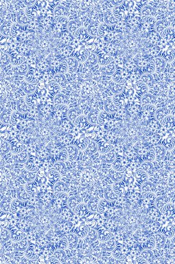 Rus süs geleneksel resim sanat stil gzhel. Mavi çiçekler ve verilirse, enfes halk etnik seamless modeli