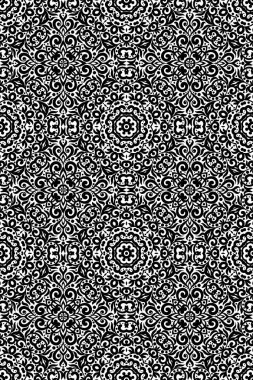 Siyah ve beyaz dikey seamless modeli süsleri, tek renkli karmaşık arka plan ile. Kabile etnik süsleme, dekoratif Yinelenen doku sonsuz döşeme, duvar kağıdı Doğu zarif stil veya metin