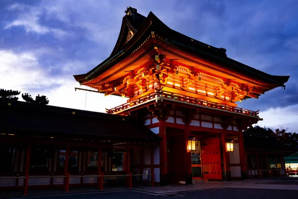 Fushimi Inari Taisha Shrine Känd Över Hela Världen Som Mest — Stockfoto