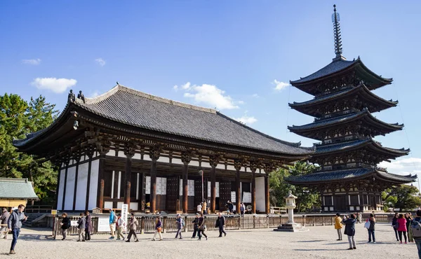 Ναός Kofukuji Nara Ιδρύθηκε 669 Από Την Ισχυρή Οικογένεια Fujiwara — Φωτογραφία Αρχείου