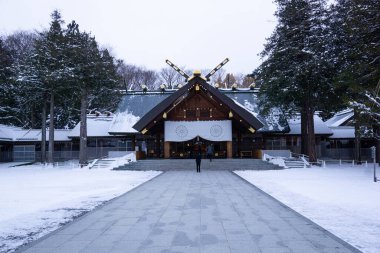 Hokkaido Shrine was built in 1869, surrounded by mountain on 3 sides, it's play an important part in Hokkaido citizens' lives. The nature-rich shrine, where visitors are likely to see wild squirrels, draws many visitors in the spring when cherry and  clipart