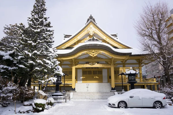 Ναός Jodoshu Shinzenko Στην Πόλη Suzukino Hokkaido Ναός Χτίστηκε 1884 — Φωτογραφία Αρχείου