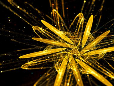 Soyut bulanık çiçek - dijital olarak oluşturulan görüntü