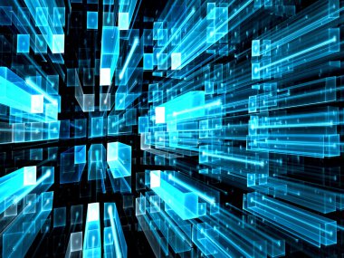 Soyut teknolojik altyapı - dijital olarak oluşturulan görüntü