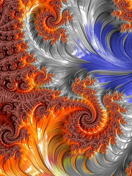 Abstract curls and spirals background - digitally generated imag — Stock Photo, Image