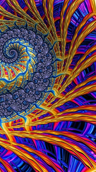 Abstract twisted spiral - digitally generated image — Stock Photo, Image