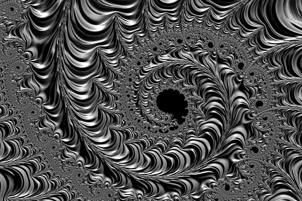 Abstract metallic spiral - digitally generated image — Stock Photo, Image