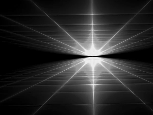 Rayos abstractos y perspectime - imagen generada digitalmente — Foto de Stock