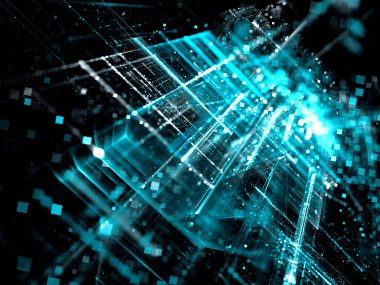 Soyut bulanık teknik arka plan - dijital olarak oluşturulan görüntü