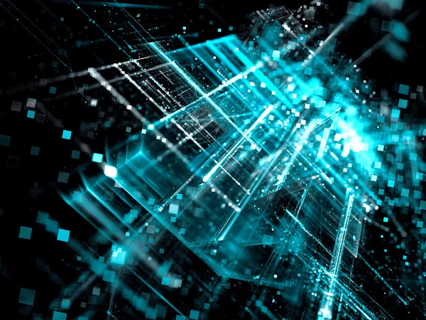 Soyut bulanık teknik arka plan - dijital olarak oluşturulan görüntü