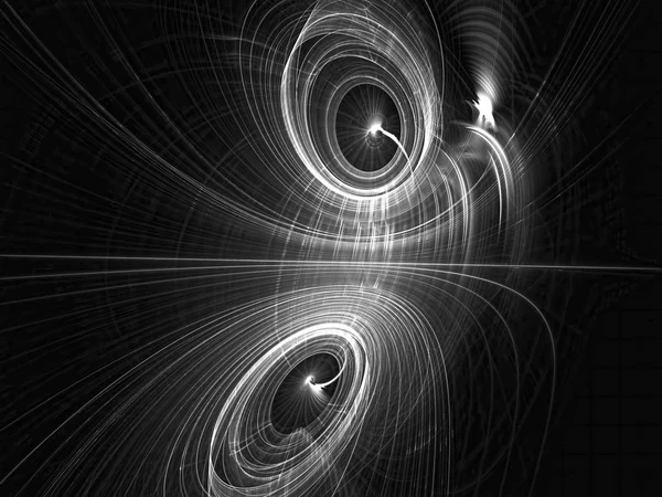 Абстрактные кольца и отражение - цифровое изображение — стоковое фото