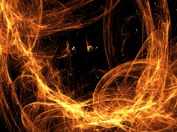 Marco de fuego abstracto - imagen generada digitalmente —  Fotos de Stock
