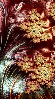 Dijital buket çiçek - soyut resim