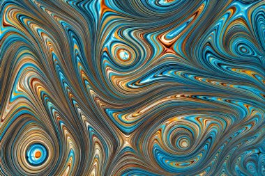 Soyut kıvrılmış doku - dijital olarak oluşturulan görüntü