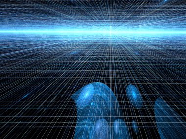 Soyut bakış açısı ile kılavuz - dijital olarak oluşturulan görüntü