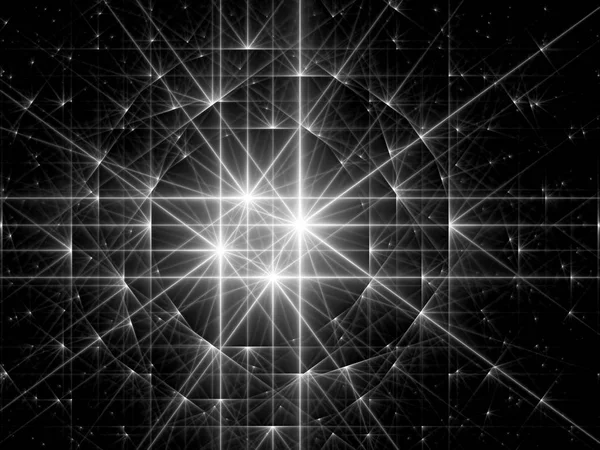 Étoiles abstraites dans l'obscurité - image générée numériquement — Photo