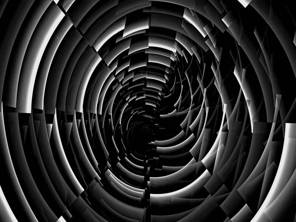 Túnel fractal abstrato - imagem gerada digitalmente — Fotografia de Stock