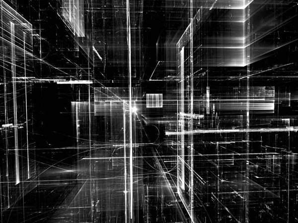 Abstrakta glas city - digitalt genererade bilden — Stockfoto