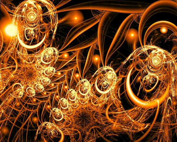 Adorno fractal abstracto - imagen generada digitalmente —  Fotos de Stock