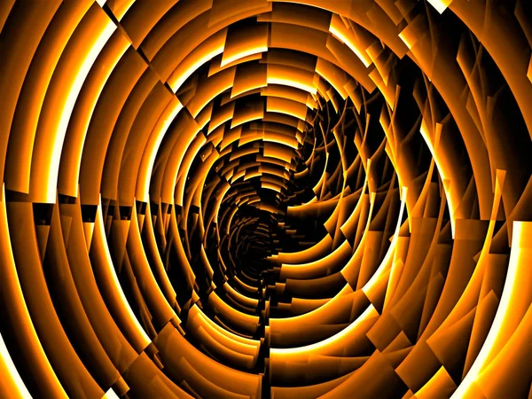 Túnel fractal abstracto - imagen generada digitalmente — Foto de Stock