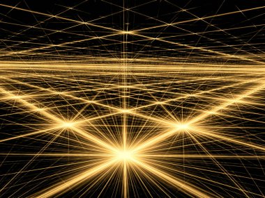 Parlak yıldız - soyut dijital görüntü oluşturulan