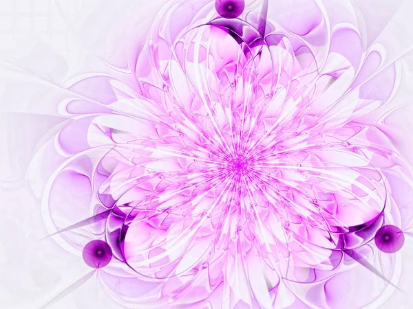 フラクタル花 - 抽象的なデジタル画像を生成 — ストック写真