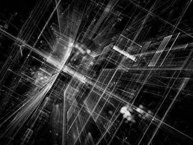 Arka cam Oda - dijital olarak oluşturulan görüntü