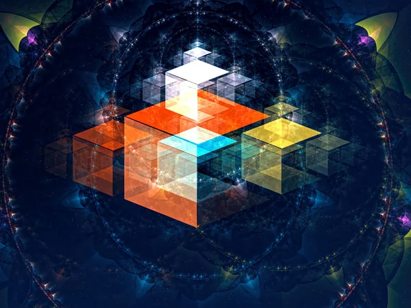 Magic cubes - abstract digitally generated image