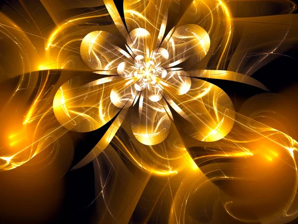 Flor de vidrio fractal - imagen abstracta generada digitalmente —  Fotos de Stock