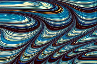 Dalgalı fraktal arka plan - soyut dijital görüntü oluşturulan