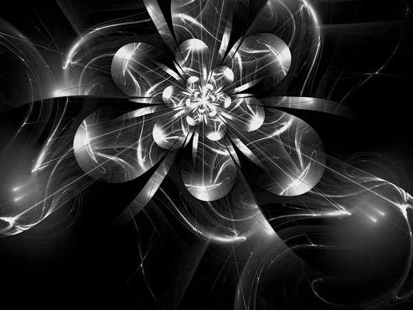 Fractal glazen bloem - abstract digitaal gegenereerde afbeelding — Stockfoto