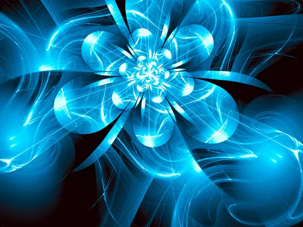 Flor de vidro fractal - imagem gerada digitalmente abstrata — Fotografia de Stock