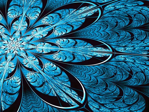Flor fractal - imagem abstrata gerada digitalmente — Fotografia de Stock