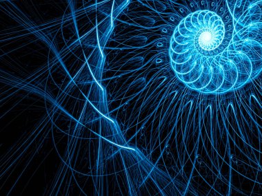 Sarmal çizgiler - soyut spiral dijital görüntü