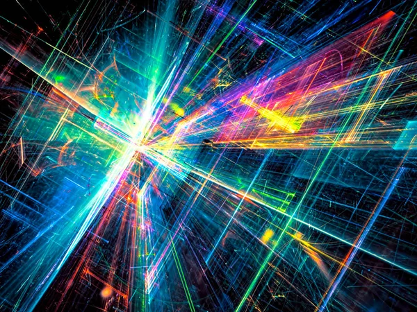 Gelecek şehir - soyut dijital görüntü oluşturulan