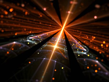 Bulanık teknolojik altyapı - soyut dijital ıma