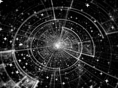 Cosmos disk - soyut dijital görüntü oluşturulan