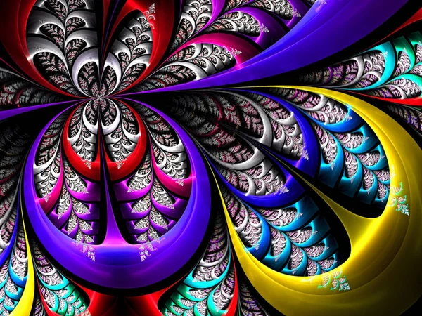 Adorno fractal - imagen abstracta generada digitalmente —  Fotos de Stock
