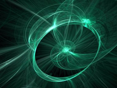 Parlayan tekerlek - soyut dijital görüntü