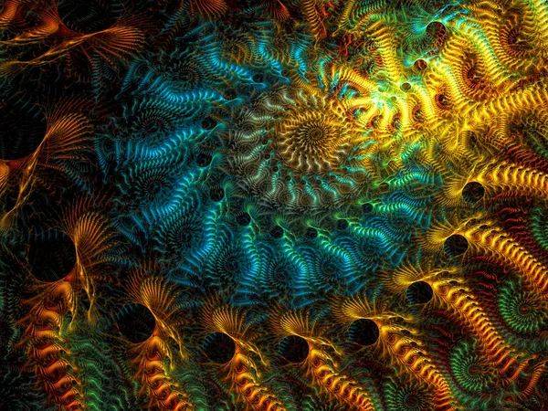 Espiral intrincada - imagen abstracta generada digitalmente —  Fotos de Stock
