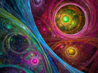 Cosmos arka plan - soyut dijital görüntü oluşturulan