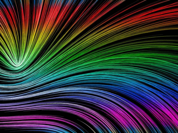Wavy colorful background - abstract digitally generated image