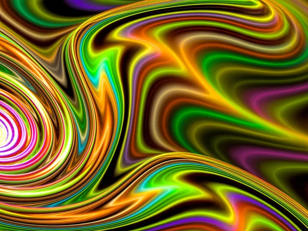 Fundo fractal colorido - imagem gerada digitalmente abstrata — Fotografia de Stock